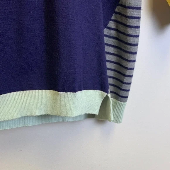 Modcloth Colorblock Sweater in Navy, Yellow, and Gray - Picture 5 of 6